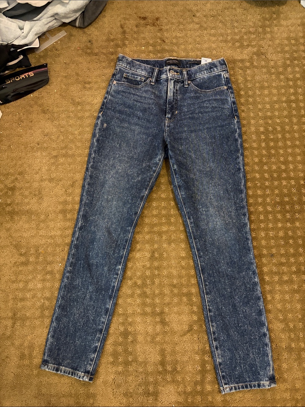 Banana Republic Women’s High-Rise Skinny Jeans in Dark Blue Wash